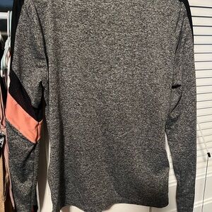 C&C California Gray and Pink Crewneck Sweater